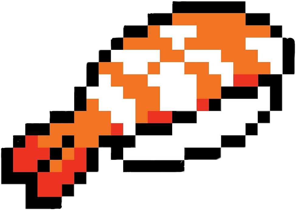 Sushi Sashimi Pixel Art Pixelart Food Asian - Pixel Art Food Png (1024x1024), Png Download