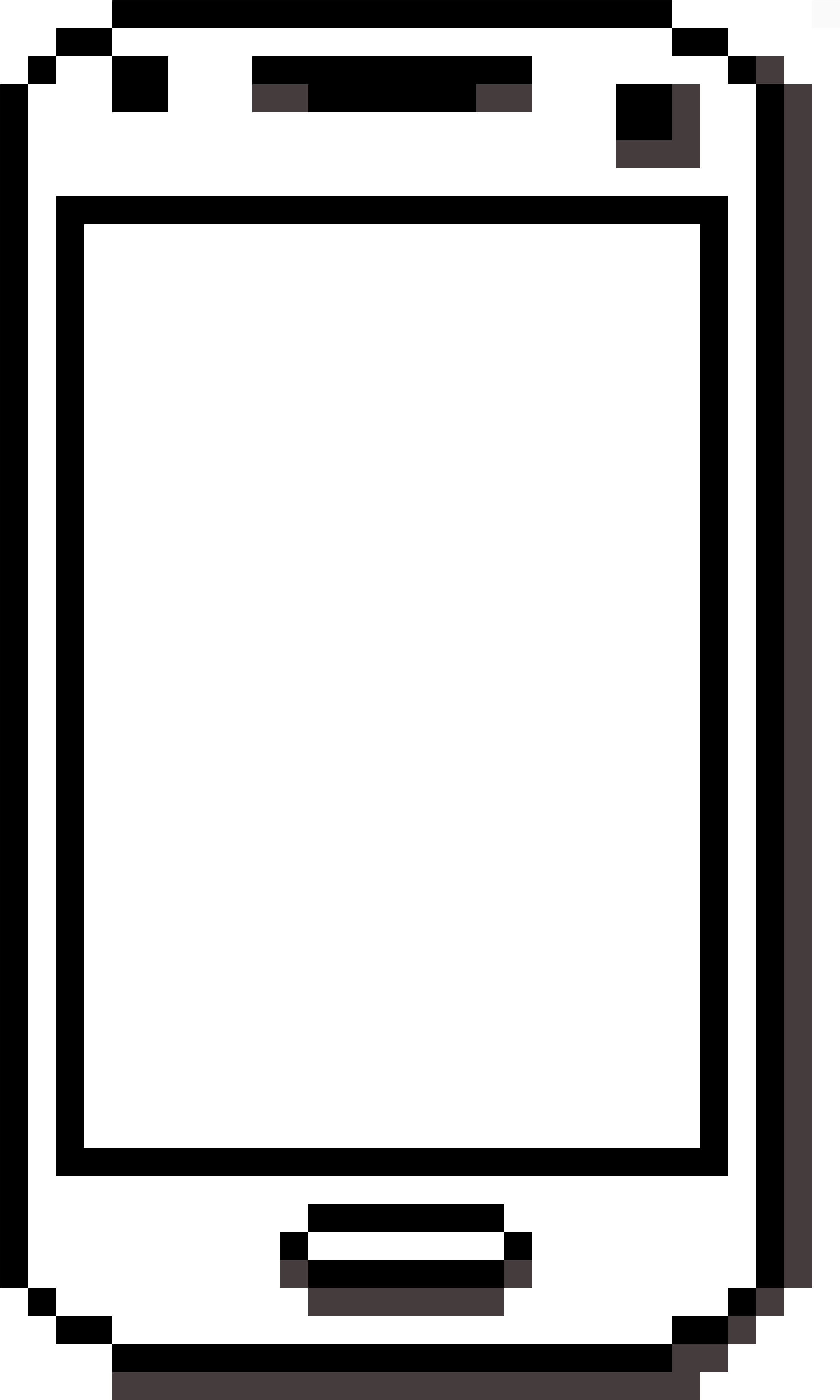 Transparent Phone Pixel Art - Pixel Art Head Base (3690x5310), Png Download