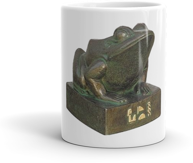 Ancient Pepe Meme Frog 15 & 10 Oz Mug *limited Edition* - Egyptian Frog Goddess Heket 3h (530x530), Png Download