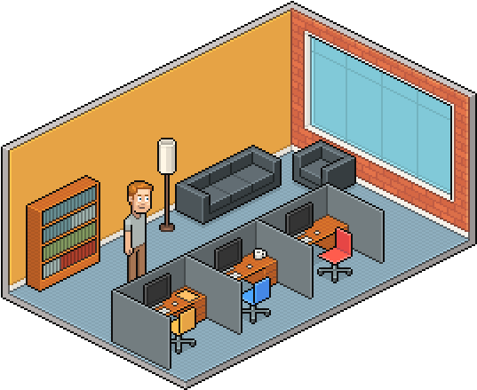 Isometric Pixel Art Might Not Be Easily Scalable But - Isometric Pixel Art Room (700x500), Png Download