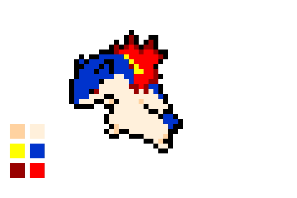 Typhlosion Pixel Art (960x640), Png Download