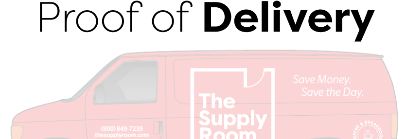 The Supply Room Now Offers A New Proof Of Delivery - Proof Of Delivery (900x300), Png Download