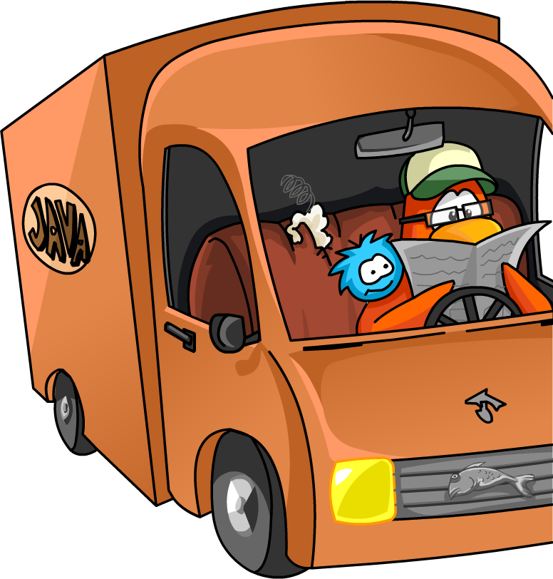 Java Delivery Truck - Club Penguin Bean Counters (776x812), Png Download