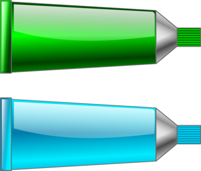 Tube Color Computer Icons Cyan - Toothpaste Tube Clipart (399x340), Png Download