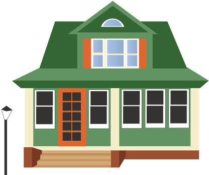 House On N 5th Avenue Illustration - House Illustration Png (520x380), Png Download