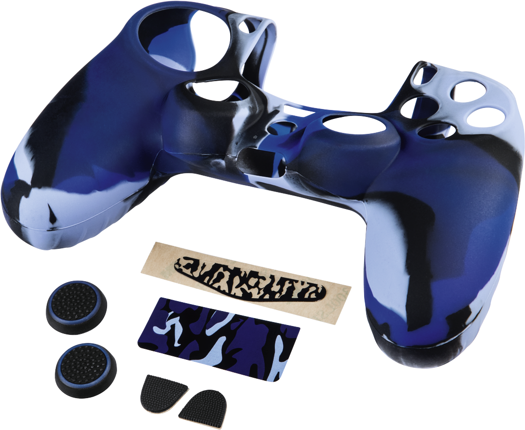 "blue Camo" 7in1 Accessory Pack For The Dualshock 4 - Hama Blue Camo 7in1 Accessory Kit For Dualshock 4 Controller (1100x1100), Png Download