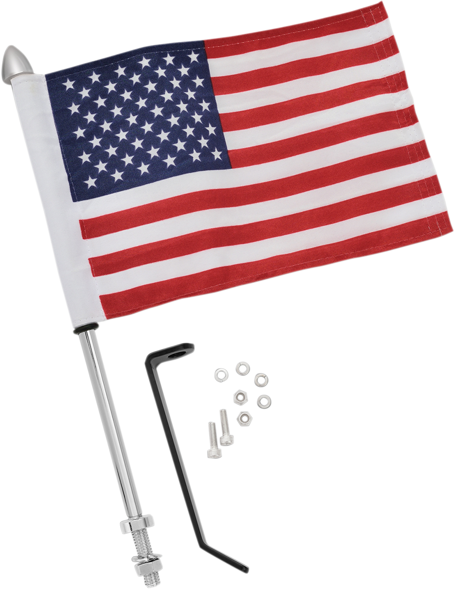 Show Chrome Flag Pole W 6 In. X 9 In. Flag - 30-113a (908x1174), Png Download