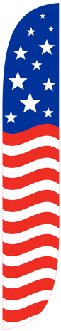 12ft American Flag Old Glory 1 Feather Flag Red White - Lookourway American Glory Feather Flag Complete Set (391x521), Png Download