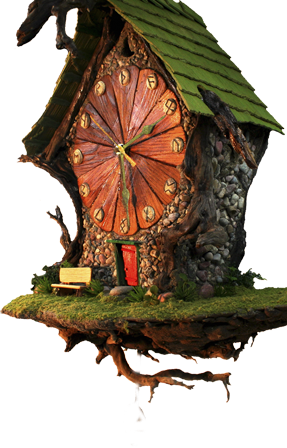 Home - Fairy House Clock (287x448), Png Download