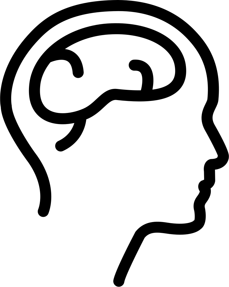 Male Head Side View With Brains Comments - Side Of Head Cartoon (782x981), Png Download