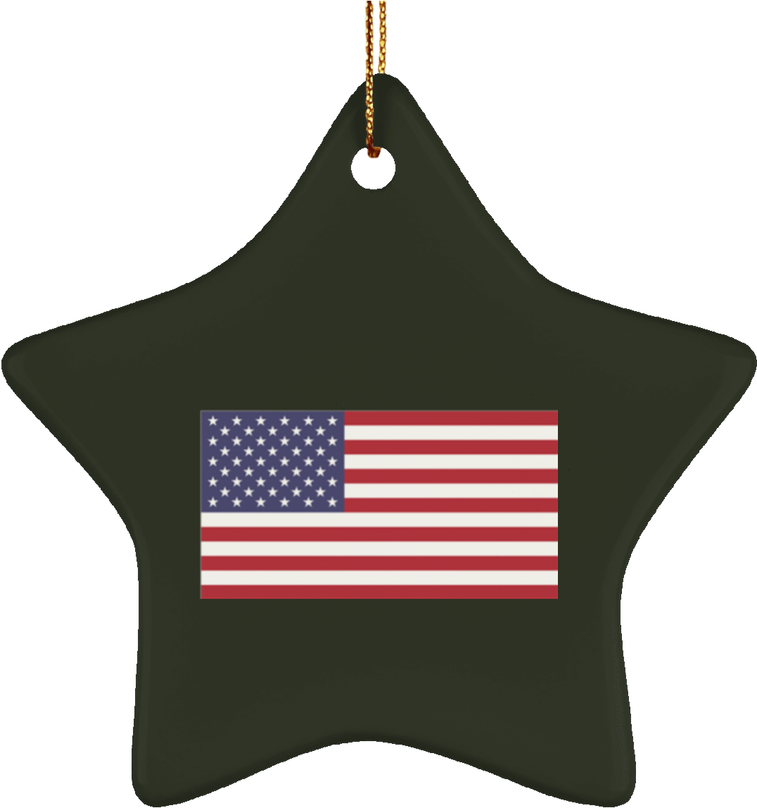 Usa Flag Ceramic Star Ornament - Happy 4th Of July Abe Lincoln (1155x1155), Png Download
