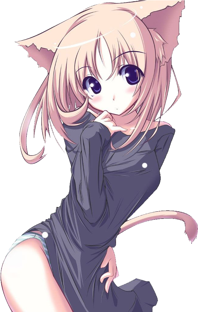 1254077321044 - Cat Anime Girl Png (768x1024), Png Download