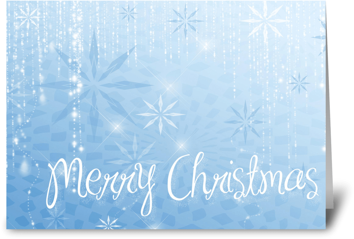 Blue Snowflake Sparkle Merry Christmas Greeting Card - Coloring Books For Adults Christmas Cookies Bite Size (848x698), Png Download