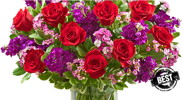 Red Colour Flowers Png (650x327), Png Download