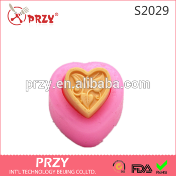 Cute Heart Love Shape Flower Chocolate Candy 3d Silicone - Silicone Mold Planter (350x350), Png Download