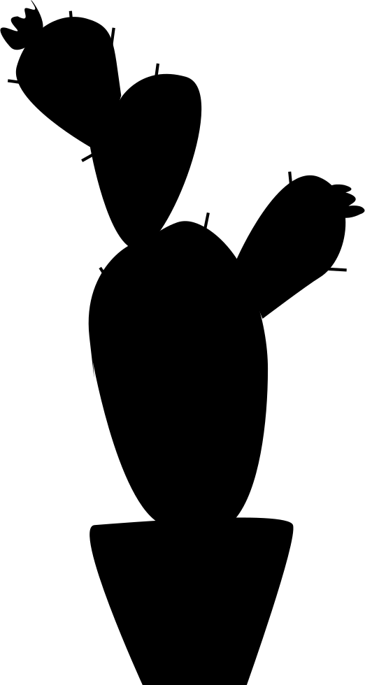 Icon Cactus Svg Png Icon Free Download - Cactus Silhouette Png (522x980), Png Download
