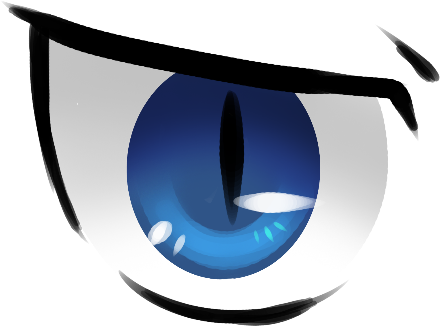 0 - Blue Anime Eye Png (2048x2048), Png Download