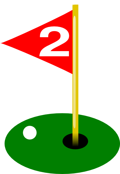 Golf Hole Flag Clip Art (414x599), Png Download