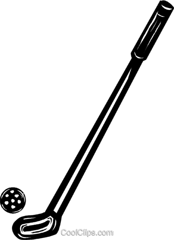 Golf Ball And Club Royalty Free Vector Clip Art Illustration - Tool (348x480), Png Download