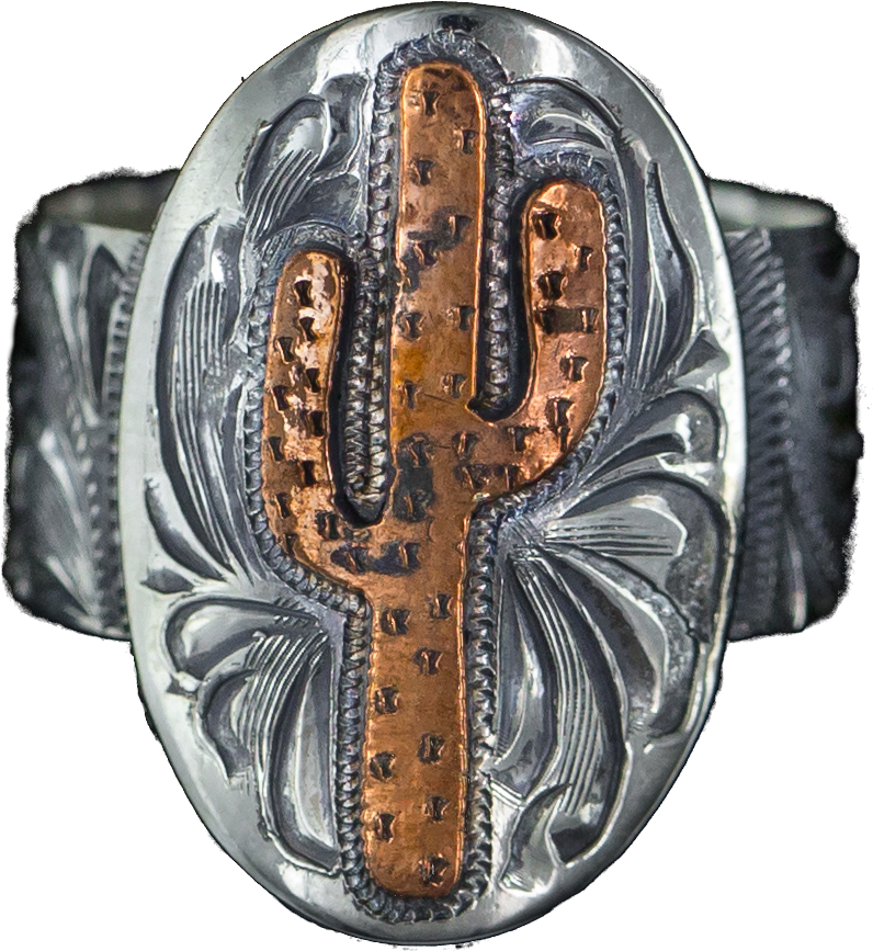Vogt Silversmiths Collections Copper Cactus Ring 2053197168674 - Copper Cactus Inn (1024x1024), Png Download