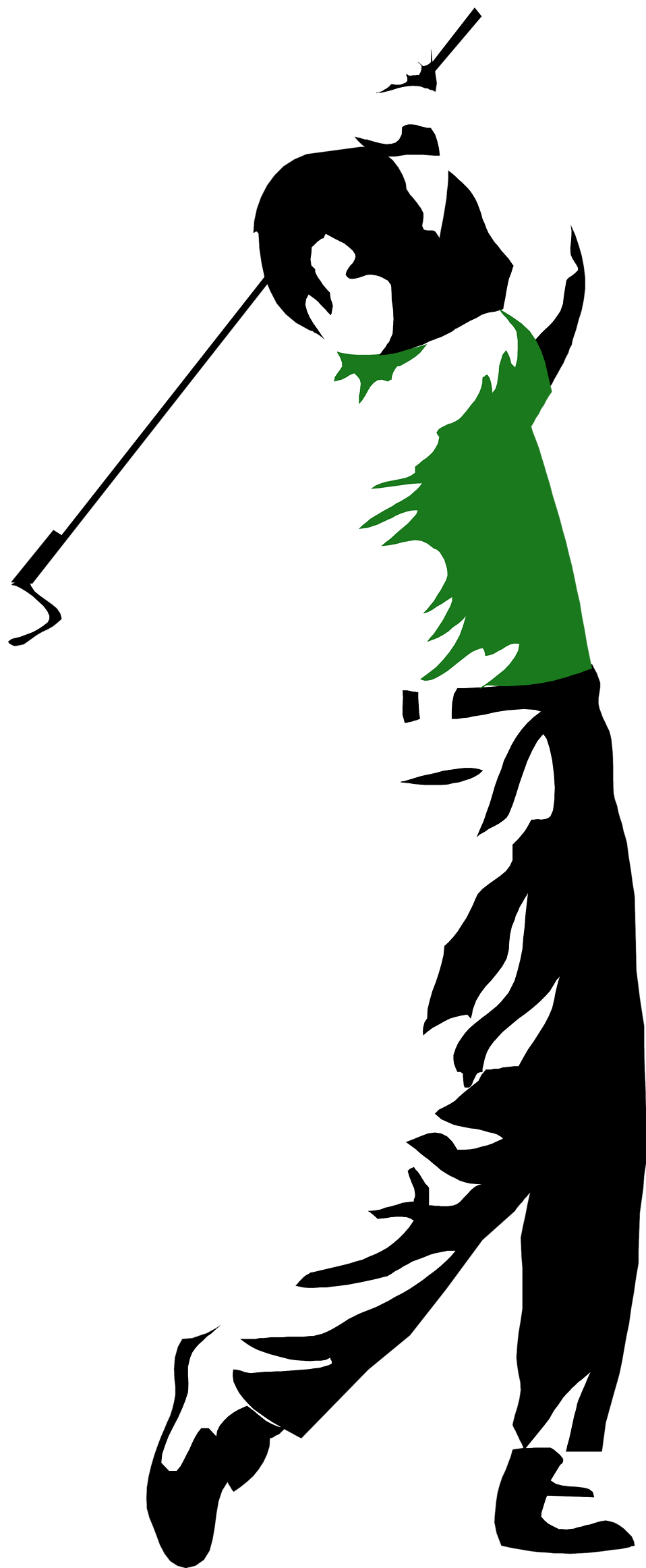 Golf Free Stock Photo Illustration Of A Man Swinging - Man Golfing Clipart (958x2324), Png Download