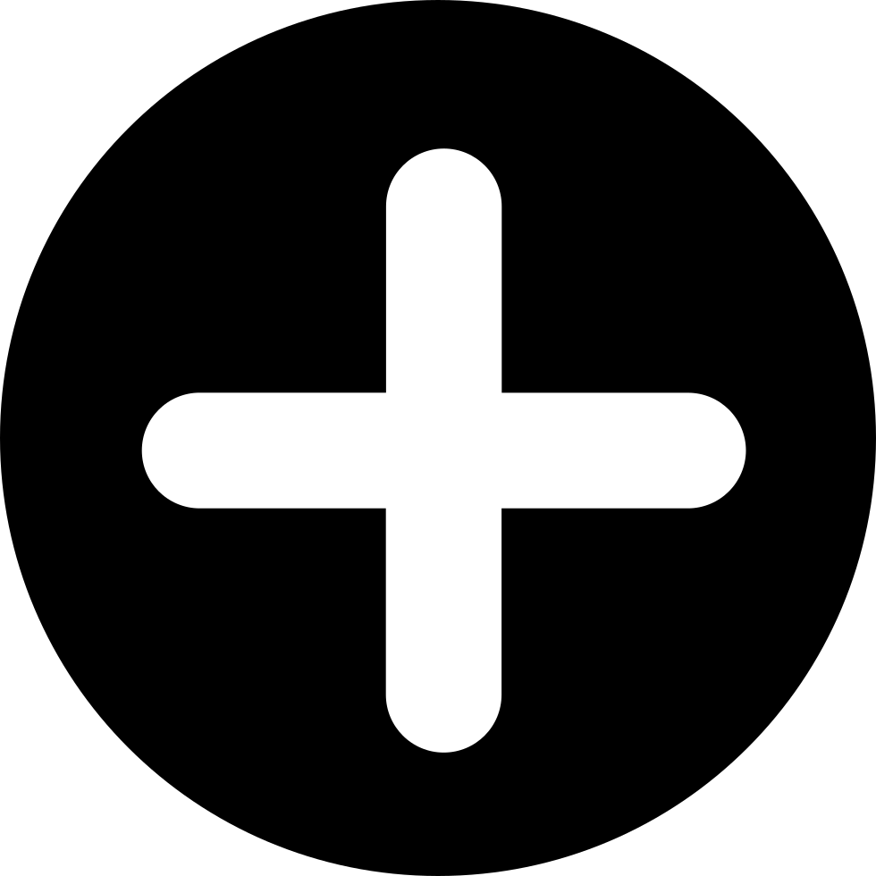 Add Button With Plus Symbol In A Black Circle Comments - Simbolo Mais (980x980), Png Download