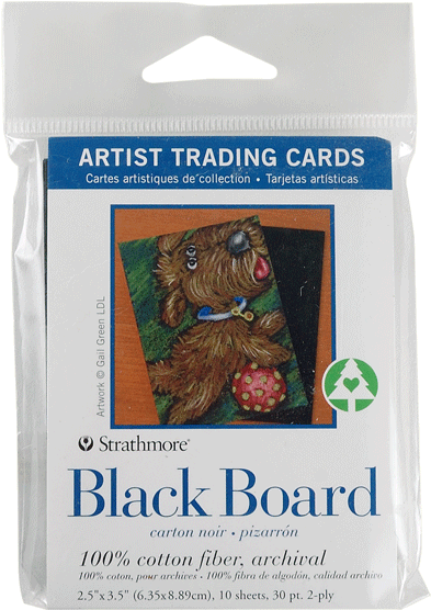Strathmore Artist Trading Card Pack Of - Strathmore Black Board Artist Trading Cards (418x600), Png Download