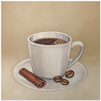 Watercolor Illustration Of Coffee Cup Poster • Pixers® - Coffee (400x400), Png Download