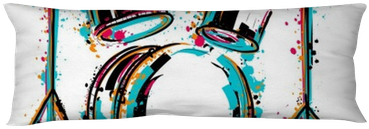 Drum Kit With Splashes In Watercolor Style - Colorful Drums (400x400), Png Download