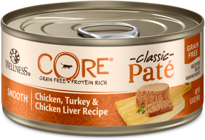 Wellness Core Grain Free Natural Chicken, Turkey And - Wellness Core Natural Canned Grain Free Wet Pate Cat (700x700), Png Download