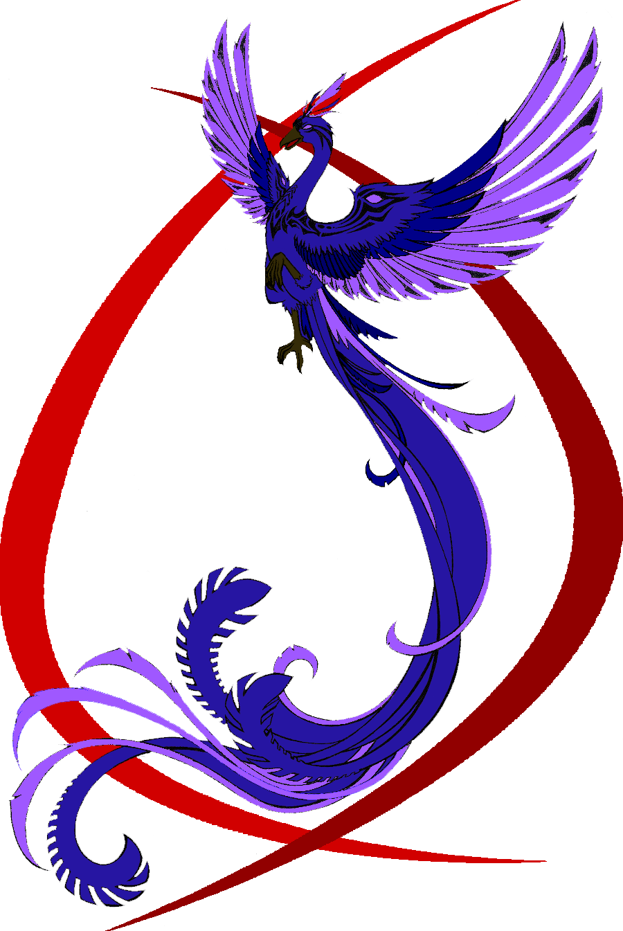 Gallery Images And Information - Phoenix Blue And Purple (900x1345), Png Download
