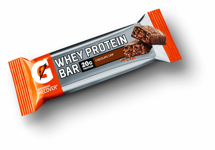 A Gatorade Whey Protein Bar Boasts 20 Grams Of Protein, - Gatorade Recover Bars Gatorade Recovery Whey Protein (732x511), Png Download