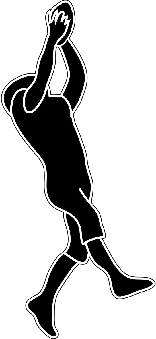 Singer Silhouette Png Female - Football Player Clipart Transparent (544x1181), Png Download