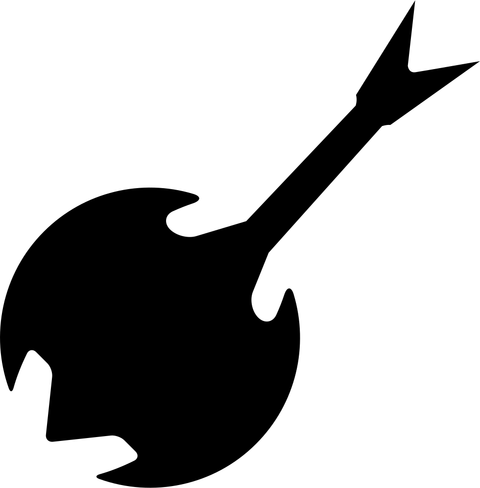 Guitar Music Instrument Black Silhouette Comments - Music Instruments Silhouette (980x996), Png Download