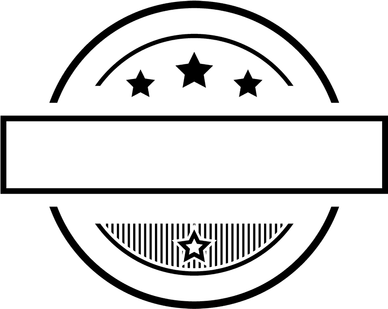 Star Display Rubber Stamp - Emblem (800x800), Png Download
