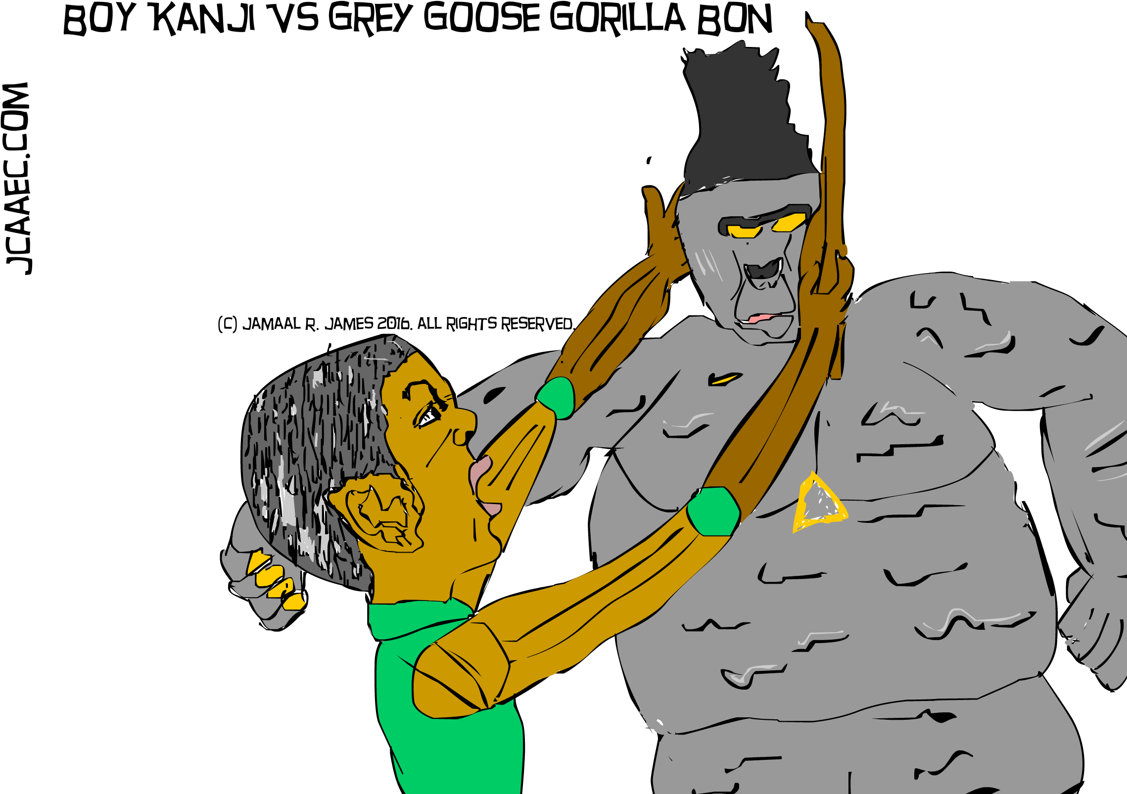 Looks Like The Gorilla Is Getting Mopped Up The Young - Boxing (2292x1667), Png Download