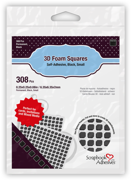 3d Foam Squares Black Small Size - 3l Red Double Sided Tape Applicator Refill E-z Runner (600x600), Png Download
