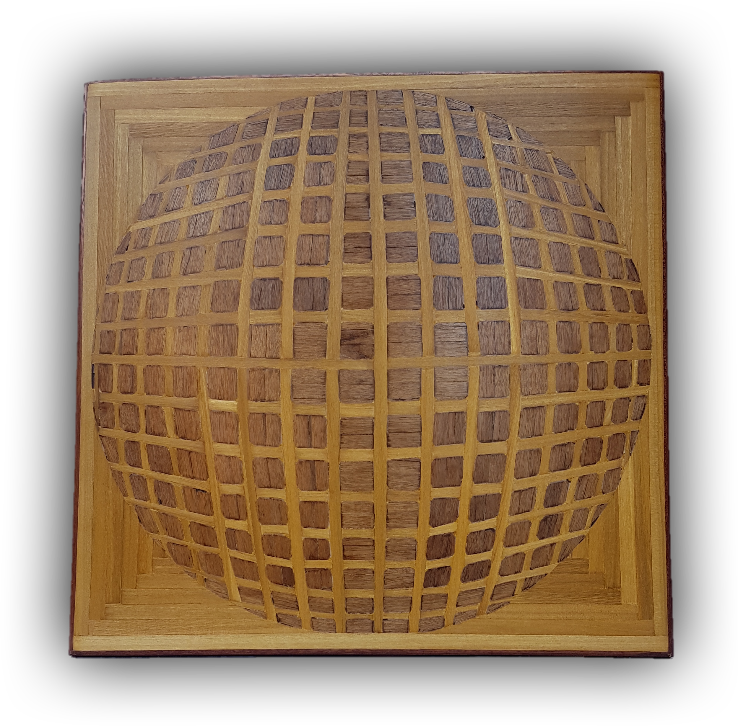 007 Sphere With Squares - Tile (2500x2552), Png Download