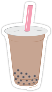 Boba Tea Png - Transparent Bubble Tea Clipart (375x360), Png Download
