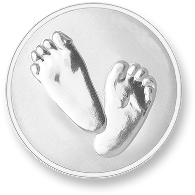 Baby Feet Silver Plated - Mon-bab-01-s (600x600), Png Download