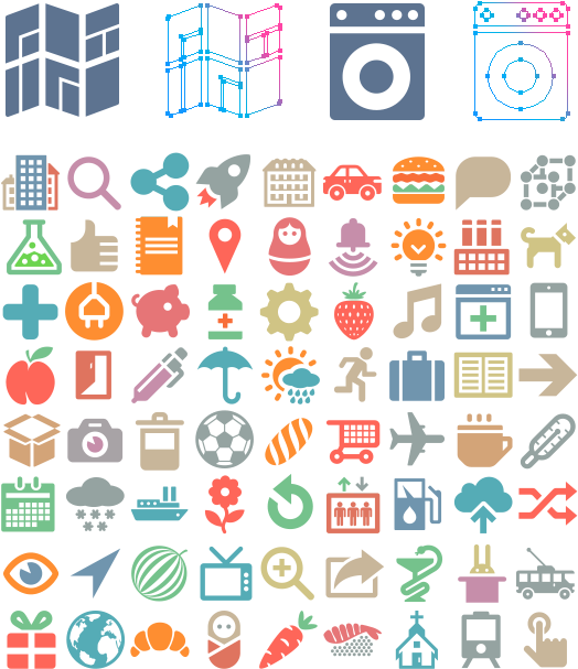 Eldorado Icon Set - Flat Design (600x670), Png Download