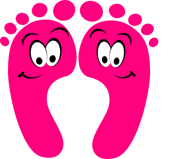 Baby Feet Clip Art The Cliparts - Happy Foot (600x522), Png Download