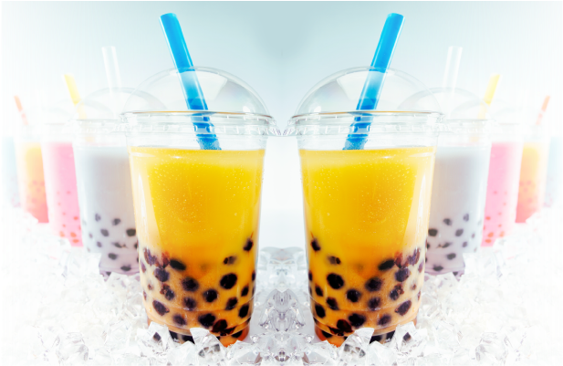 Bubble Tea - Bubble Tea And Waffles (960x400), Png Download