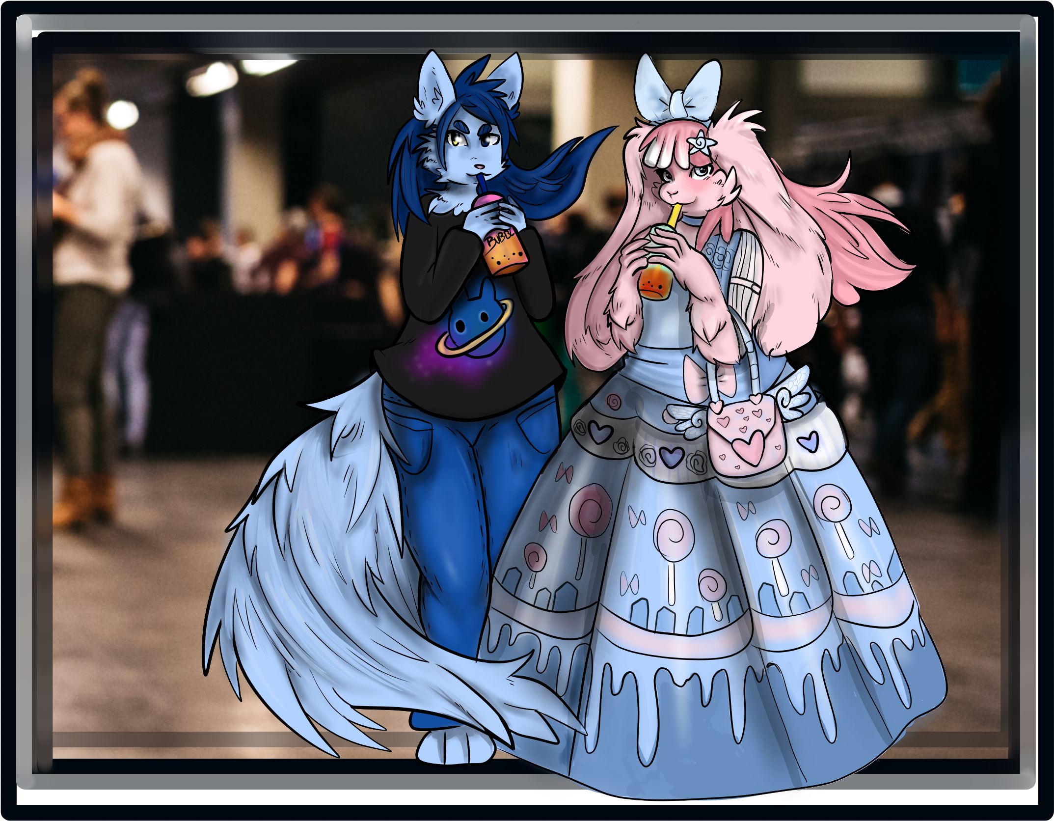 Conventions And Bubble Tea - Cartoon (2800x2100), Png Download