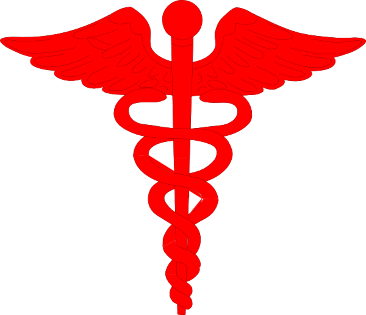 Doctor Logo Clip Art At Clipart Library - Rod Of Asclepius Red (600x517), Png Download