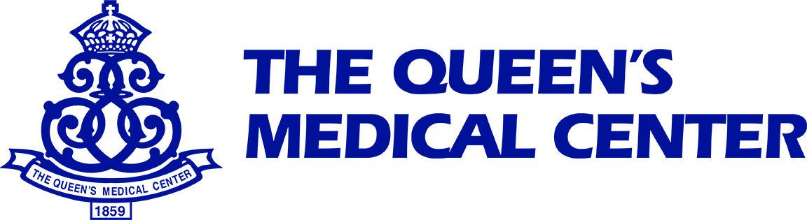 Queen's Medical Center Logo And Text Blue - Queen's Medical Center Logo (1152x315), Png Download