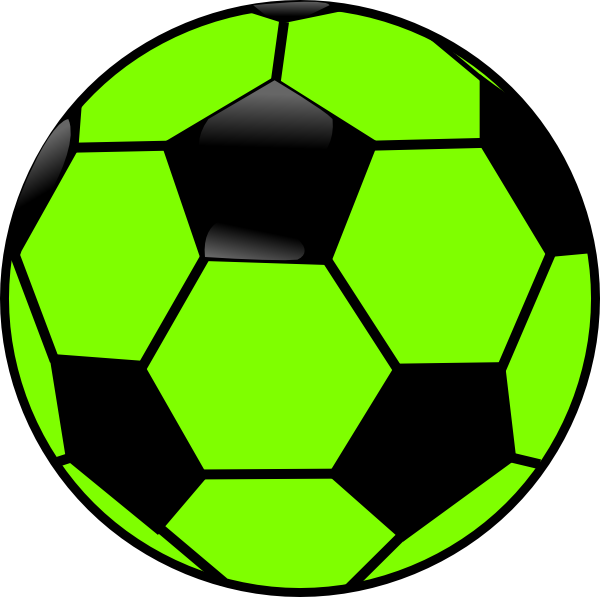 How To Set Use Green And Black Soccer Ball Clipart (600x597), Png Download