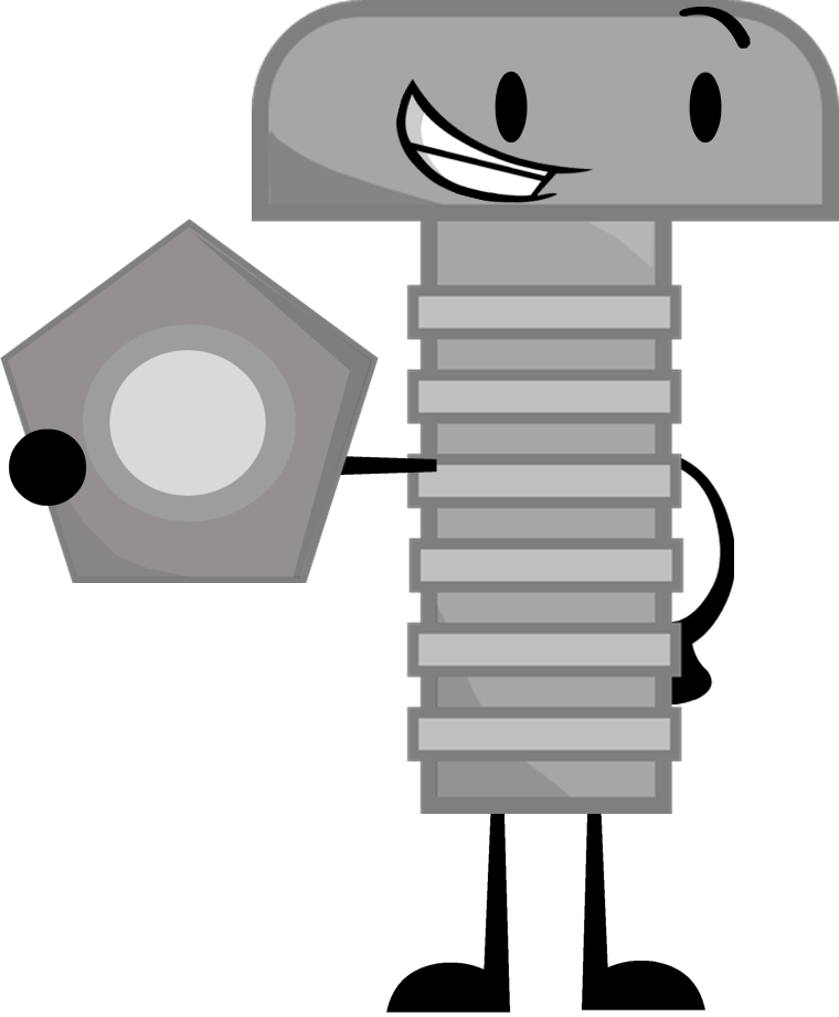 Nut And Bolt Pose By Ultrajacob2016-da6gwvg - Bolt And Nut Cartoon (760x921), Png Download