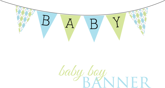 Triangle Banner Download Here - It's A Boy Banner Png (792x612), Png Download