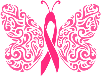 Filigree Awareness Butterfly, Cancer Ribbon Svg, Dxf, - Breast Cancer Svg Free (480x429), Png Download